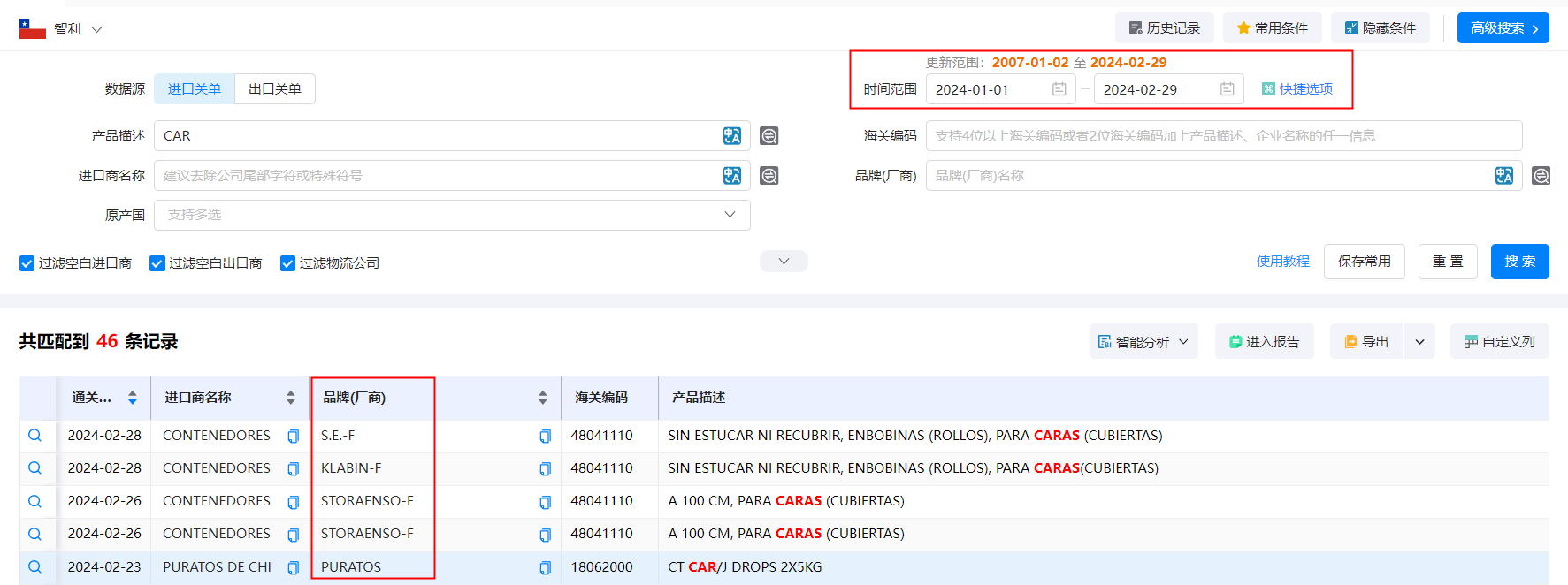 海关贸易数据,智利海关贸易数据,Topay 钱包(中国)智利海关贸易数据